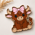 Highland Cow Bow XL Trinket Tray
